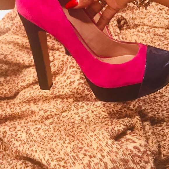 Vince Camuto stack Color block high heels - Picture 4 of 8